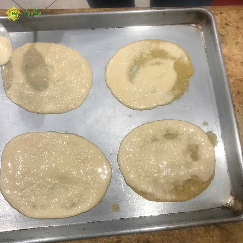 Preheat Pancake Griddle before adding the quinoa batter