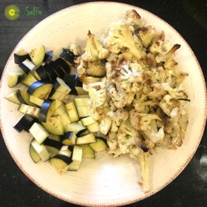 Chopped Eggplant, Cauliflower.