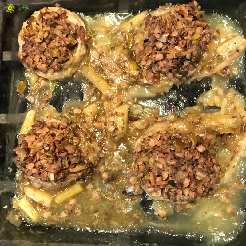 Stuffed artichoke hearts (Vegan/Gluten Free)